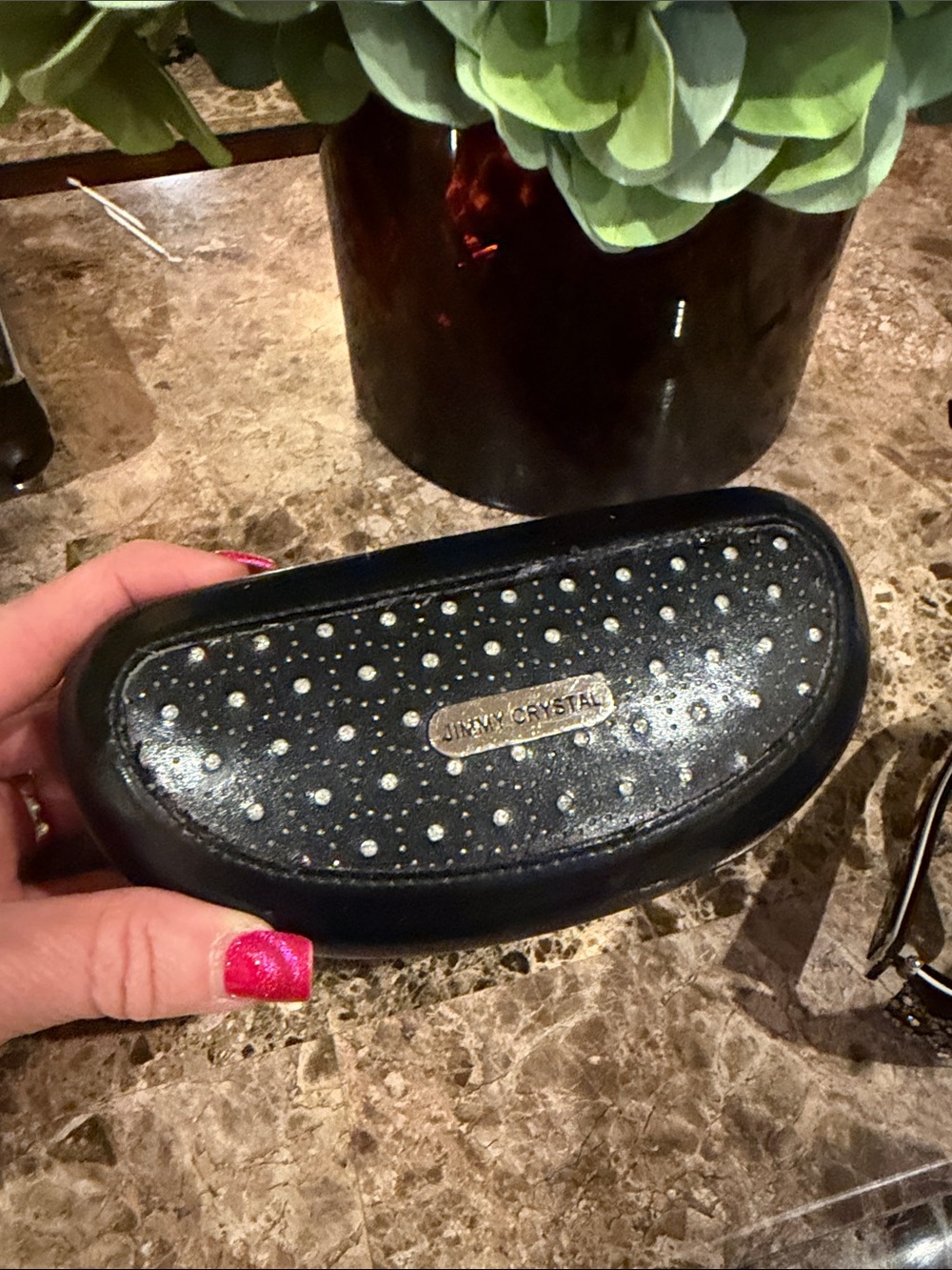 Black Swarovski Crystal-Trim Shield Sunglasses - Picture 8 of 14